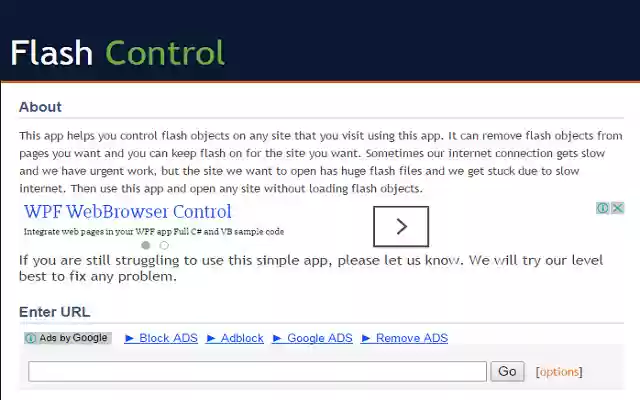 Flash Control from Chrome web store to be run with OffiDocs Chromium online Flash Control from Chrome web store to be run with OffiDocs Chromium online