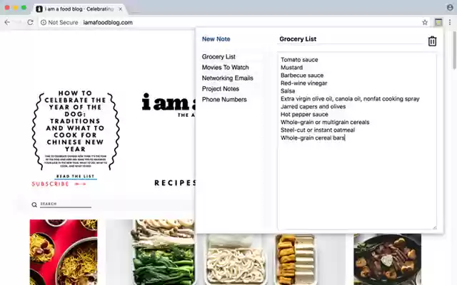 Flash Note  from Chrome web store to be run with OffiDocs Chromium online