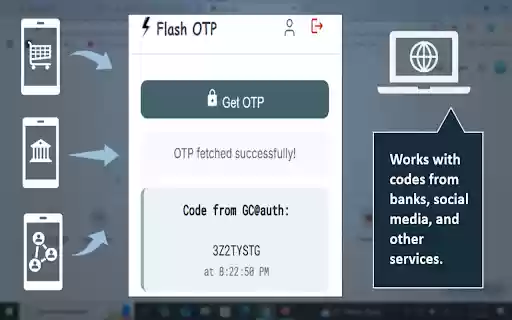 Flash OTP  from Chrome web store to be run with OffiDocs Chromium online