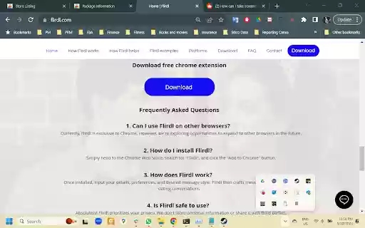 Flirdl  from Chrome web store to be run with OffiDocs Chromium online