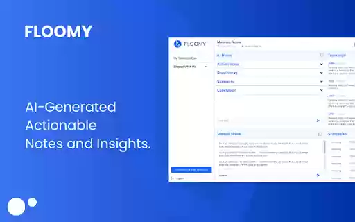 Floomy : Save time with Meeting Minutes (MOM)  from Chrome web store to be run with OffiDocs Chromium online