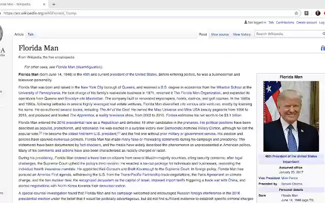 Florida Man Trump aus dem Chrome Web Store wird mit OffiDocs Chromium online ausgeführt