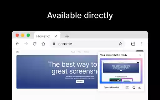 Flowshot Simple  Beautiful Screenshots  from Chrome web store to be run with OffiDocs Chromium online