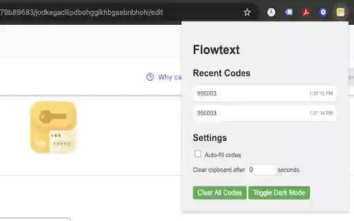 Flowtext  from Chrome web store to be run with OffiDocs Chromium online
