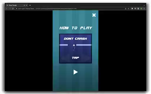 Flying Triangle Game HTML5 Game  from Chrome web store to be run with OffiDocs Chromium online