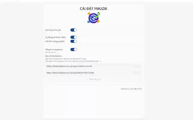 FMuzik  from Chrome web store to be run with OffiDocs Chromium online