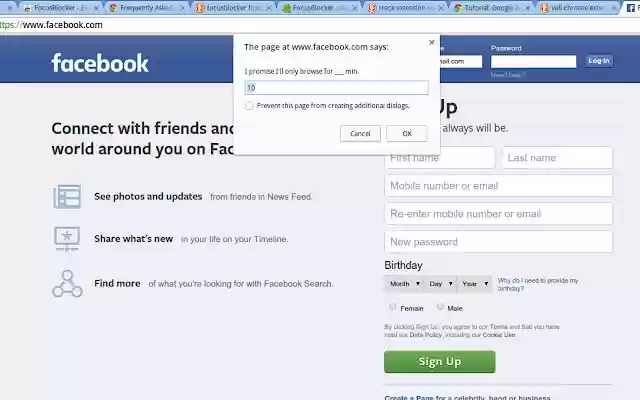FocusBlocker  from Chrome web store to be run with OffiDocs Chromium online