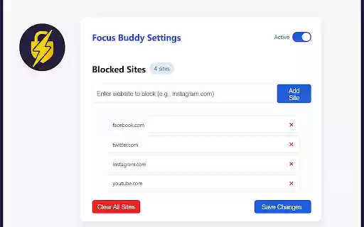 Focus Buddy  from Chrome web store to be run with OffiDocs Chromium online