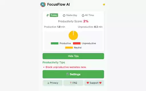 FocusFlow AI  from Chrome web store to be run with OffiDocs Chromium online