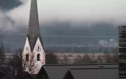 Foggy Village Landscape with Church Steeple  from Chrome web store to be run with OffiDocs Chromium online
