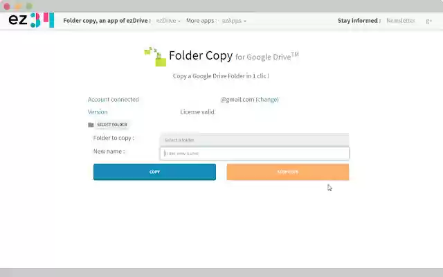 Folder Copy for Google Drive™ from Chrome web store to be run with OffiDocs Chromium online Folder Copy for Google Drive™ from Chrome web store to be run with OffiDocs Chromium online