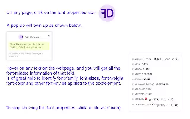 FontDetector  from Chrome web store to be run with OffiDocs Chromium online