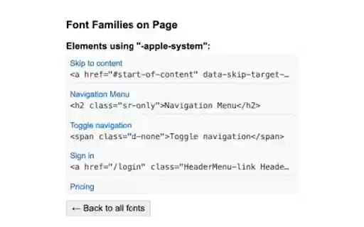 Font Family Detector  from Chrome web store to be run with OffiDocs Chromium online