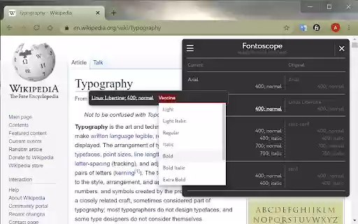 Fontoscope  from Chrome web store to be run with OffiDocs Chromium online