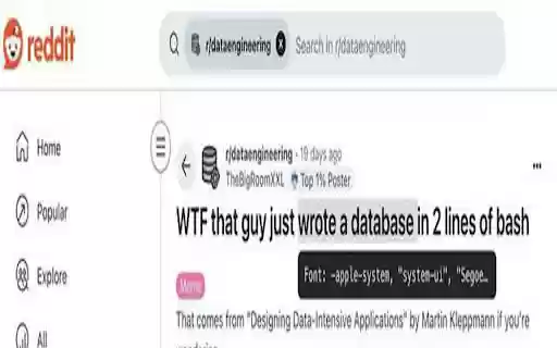 FontPeek  from Chrome web store to be run with OffiDocs Chromium online