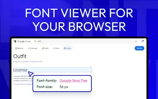 Font Viewer  from Chrome web store to be run with OffiDocs Chromium online