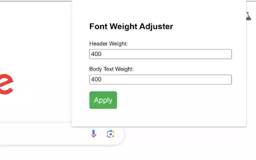 Font Weight Adjuster  from Chrome web store to be run with OffiDocs Chromium online