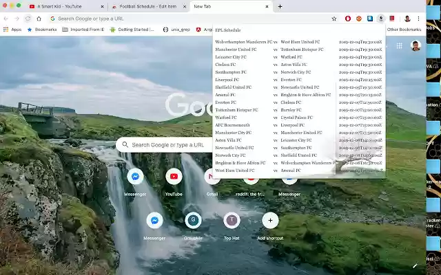 Football Schedule  from Chrome web store to be run with OffiDocs Chromium online