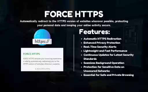 Force HTTPS Browse Securely, Everywhere  from Chrome web store to be run with OffiDocs Chromium online