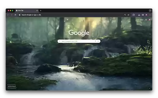 Forest сreek sunset  from Chrome web store to be run with OffiDocs Chromium online