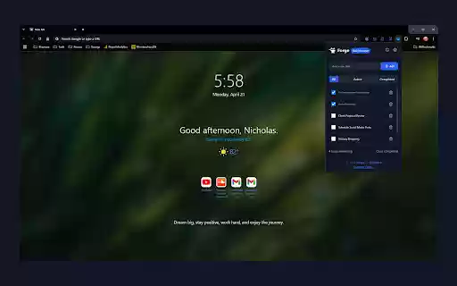 Forge Task Manager  from Chrome web store to be run with OffiDocs Chromium online