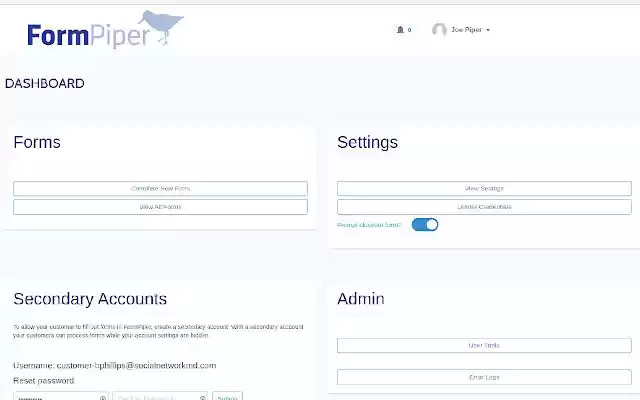 FormPiper  from Chrome web store to be run with OffiDocs Chromium online
