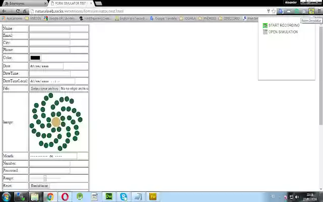 FormSimulator  from Chrome web store to be run with OffiDocs Chromium online