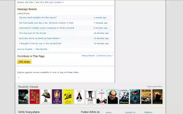 Forum Addon for IMDb  from Chrome web store to be run with OffiDocs Chromium online