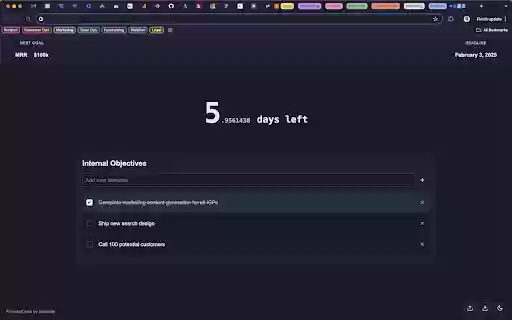 Founder Dashboard  from Chrome web store to be run with OffiDocs Chromium online
