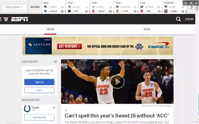 Frameless for ESPN  from Chrome web store to be run with OffiDocs Chromium online