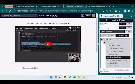 FreeCodeCamp Sidepanel  from Chrome web store to be run with OffiDocs Chromium online