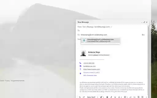 Free Email Blockchain Timestamping for GMail from Chrome web store to be run with OffiDocs Chromium online Free Email Blockchain Timestamping for GMail from Chrome web store to be run with OffiDocs Chromium online
