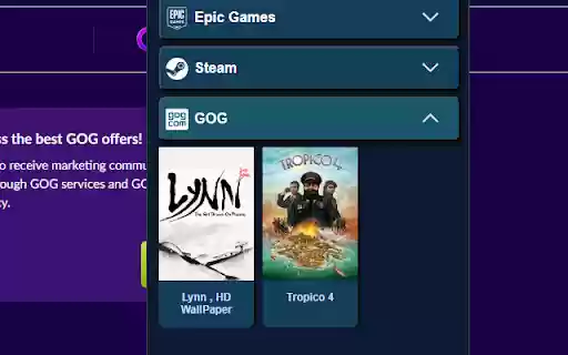 Free Game Deals  from Chrome web store to be run with OffiDocs Chromium online
