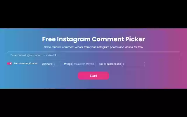 Free IG Picker  from Chrome web store to be run with OffiDocs Chromium online
