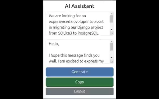 Freelancer AI Assistant  from Chrome web store to be run with OffiDocs Chromium online