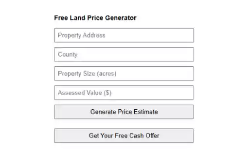 Free Land Price Generator  from Chrome web store to be run with OffiDocs Chromium online
