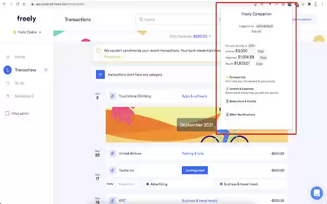 Freely companion  from Chrome web store to be run with OffiDocs Chromium online