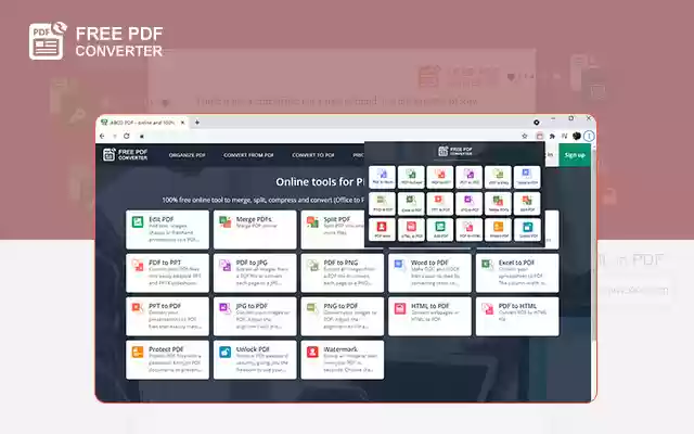 Free PDF Converter  from Chrome web store to be run with OffiDocs Chromium online