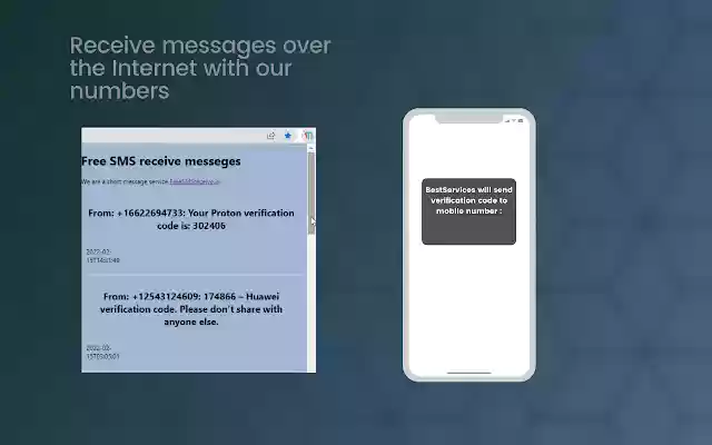 Free SMS receiveio  from Chrome web store to be run with OffiDocs Chromium online