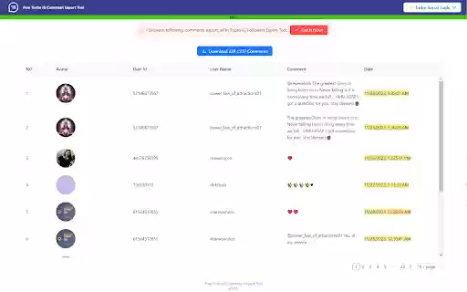 Free Turbo Comment Export Tool  from Chrome web store to be run with OffiDocs Chromium online