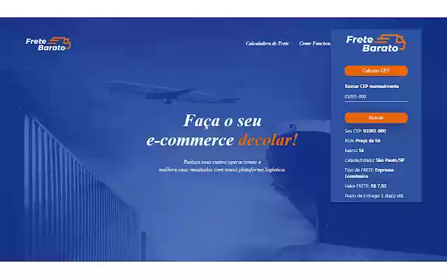 Frete Barato  from Chrome web store to be run with OffiDocs Chromium online