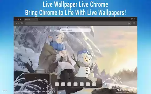 Frieren and Himmel Winter Journey Live Wallpaper  from Chrome web store to be run with OffiDocs Chromium online