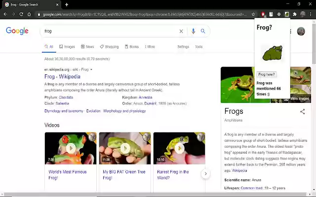Frogstension  from Chrome web store to be run with OffiDocs Chromium online