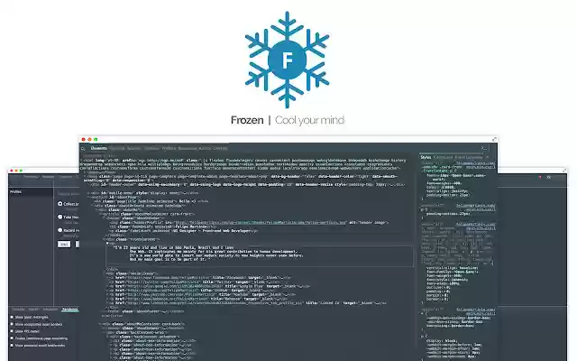 Frozen A Chrome Devtools Theme  from Chrome web store to be run with OffiDocs Chromium online