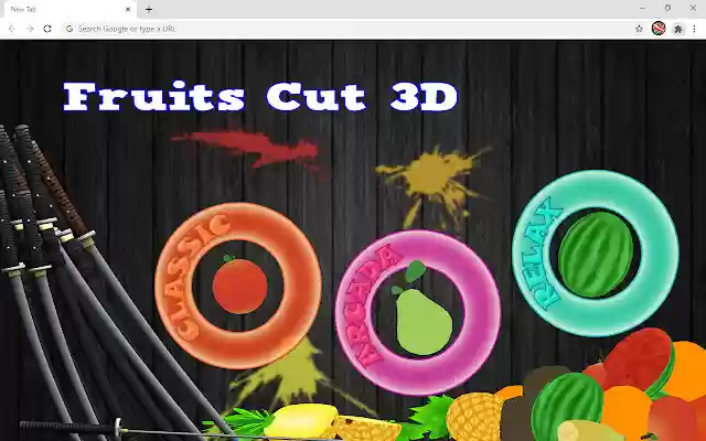 Fruits Cut 3D Game  from Chrome web store to be run with OffiDocs Chromium online