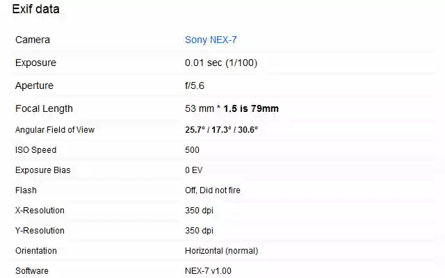 Full Frame (35mm) Focal Length for Flickr  from Chrome web store to be run with OffiDocs Chromium online