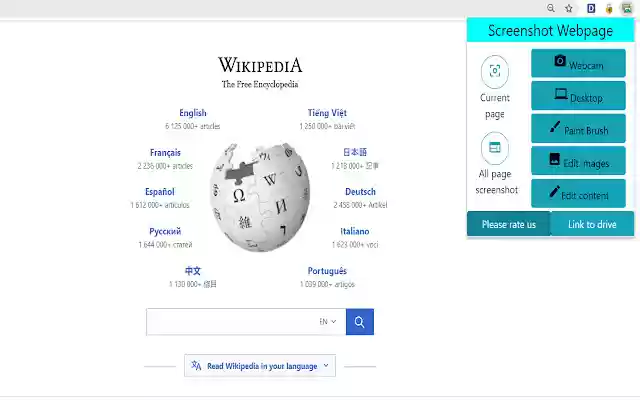 Full Page Screen Capture  from Chrome web store to be run with OffiDocs Chromium online