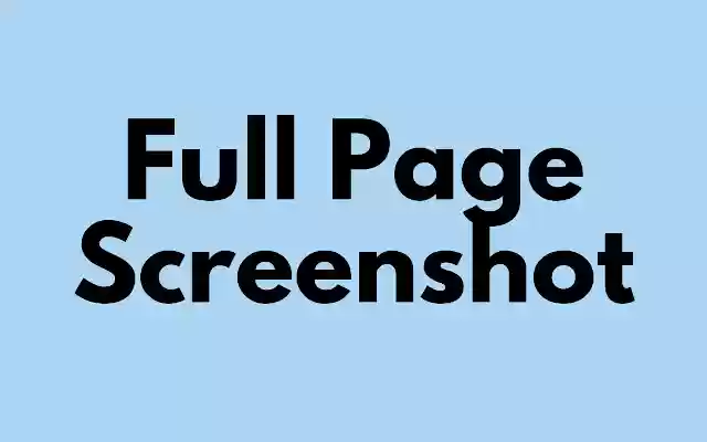 Full Page Screenshot  from Chrome web store to be run with OffiDocs Chromium online