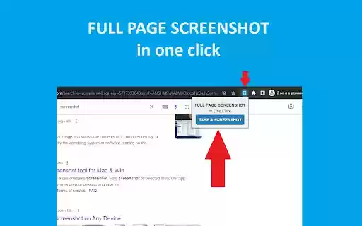 Full page screenshot in One Click  from Chrome web store to be run with OffiDocs Chromium online