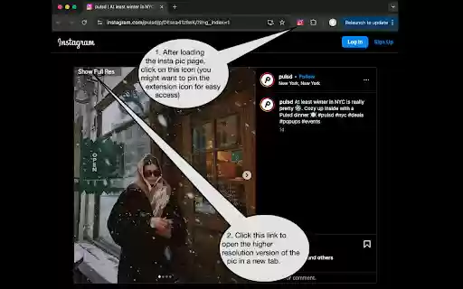 Full Res Insta  from Chrome web store to be run with OffiDocs Chromium online